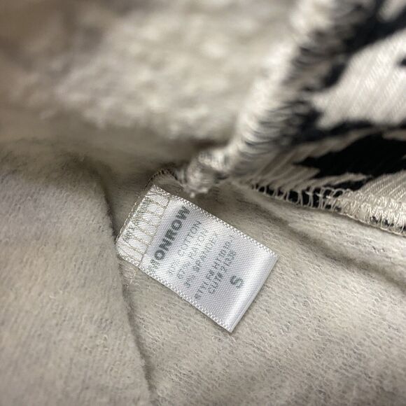 Monrow Shirt Women Small Black Houndstooth Sweatshirt Sweater Puff Sleeve USA - Picture 6 of 14